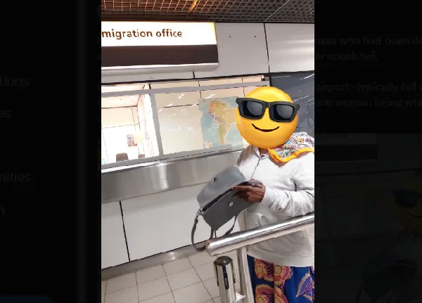 Video: Ghanaian man comes to aid of woman in Amsterdam Immigration crisis over language barrier
