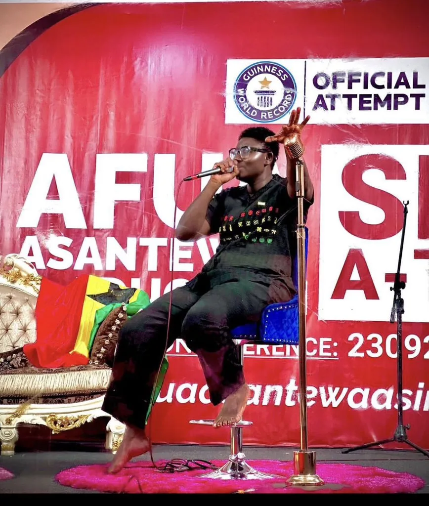 Livestreaming: Day 4: ‘Tired’ Afua Asantewaa determined to break singing marathon