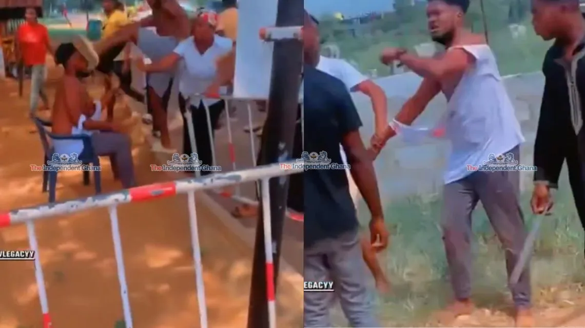 Video: UG students beat ‘thief’ caught on CCTV camera