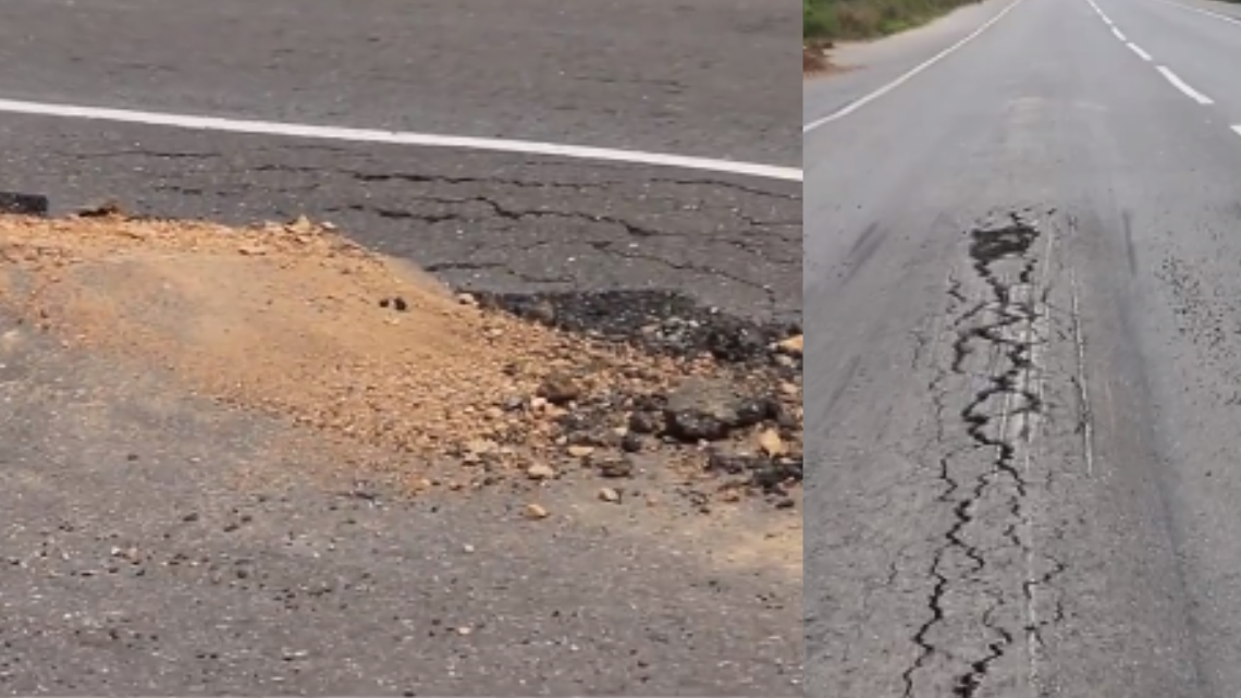 Sinohydro Corporation road project: Portions of road destroyed one year after inauguration