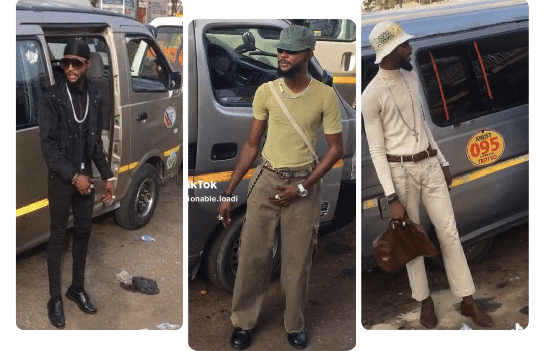 Meet the well dressed “trotro mate” exciting  many on social media