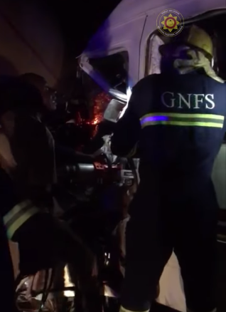 GNFS saves trapped victim in gory crash at Gomoa Antseadze