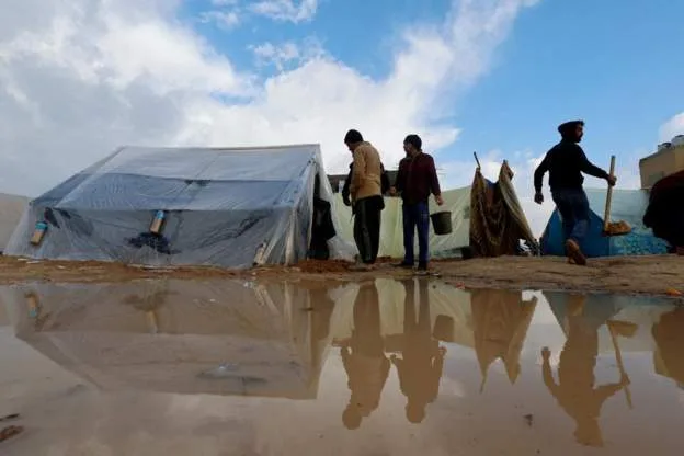 Conditions worsen overnight due to heavy showers in Gaza