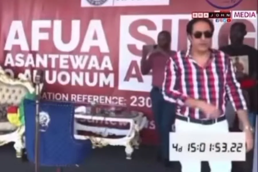 FACTCHECK: Sunil Waghmare, current Guinness World record holder of sing-a-thong is not in Ghana to support Afua Asantewaa