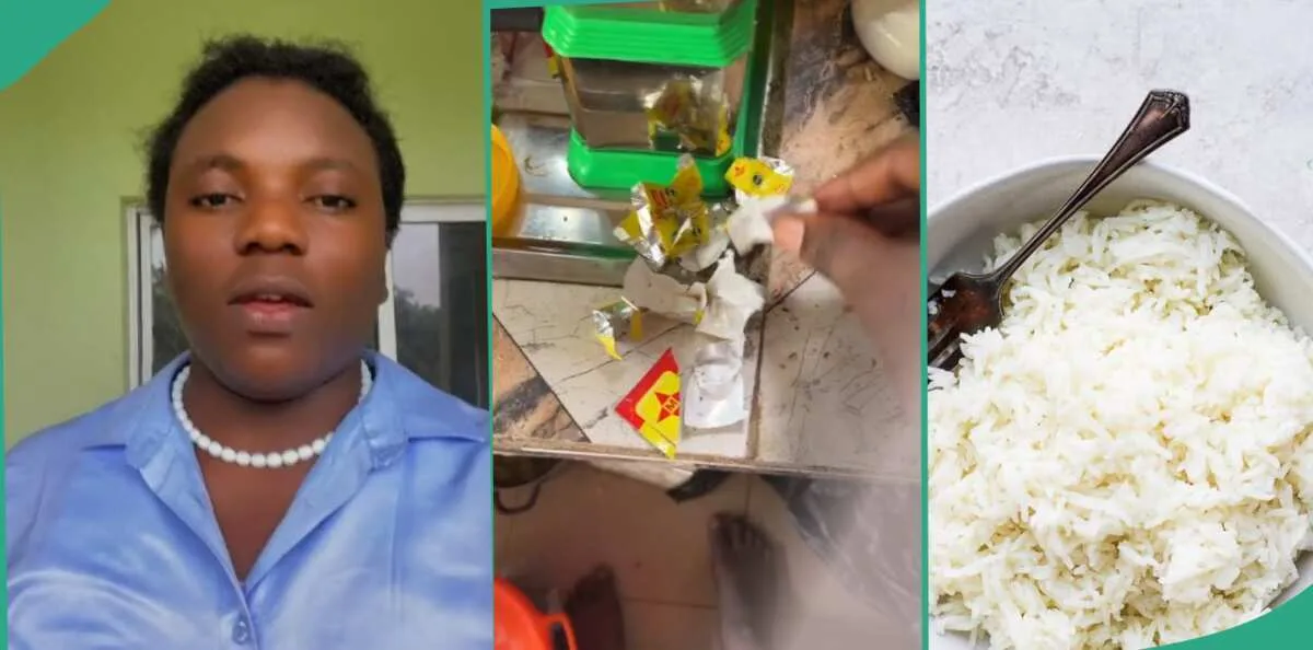 Video: Man in shock after girlfriend used 12 ‘Maggi cubes’ to cook 8 cups of rice