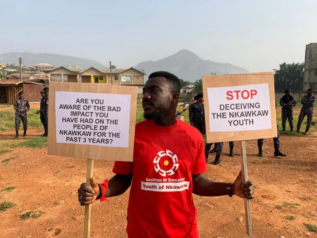 Nkawkaw residents hit the streets to protest against MP’s ‘incompetence’