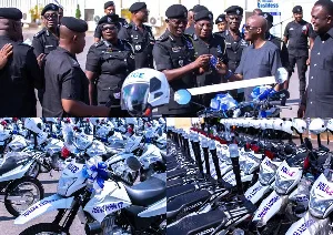 Ghana Police Service receives 200 motorbikes