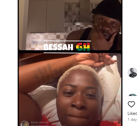 Fella and Medikal impress Ghanaians with their lovey-dovey in an IG live session
