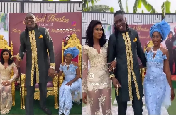 Video: Ghanaian man Michael Houston ties the knot with 2 brides on same day