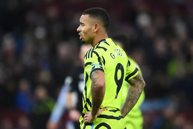 Gabriel Jesus minimises Arsenal’s penalty claim during their loss to Aston Villa
