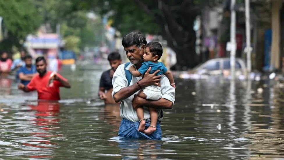 Strong rains in Indian city leave path of devastation