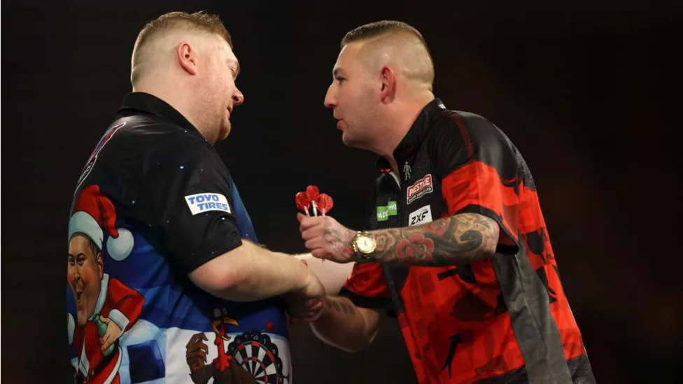 Nathan Aspinall falls to Ricky Evans in PDC World Championship 2024