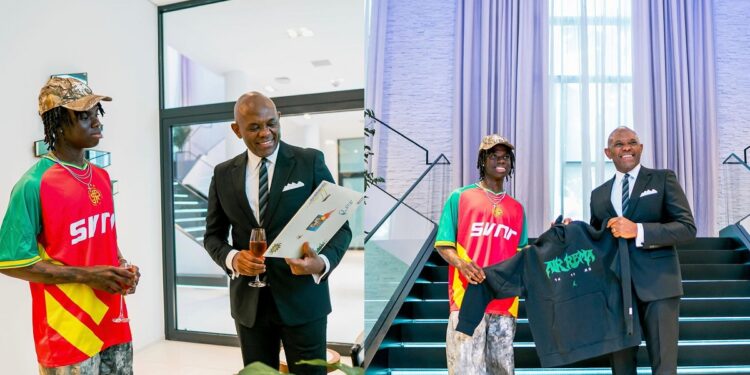 VIDEO: Rema visits billionaire Tony Elumelu