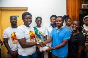 Guinness World Record attempt breaker Afua Asantewaa donates to Tema General Hospital