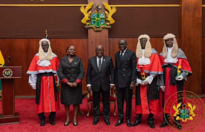 Ghana’s growth depends on a judiciary that commands respect of the people – Akufo-Addo tells new justices 