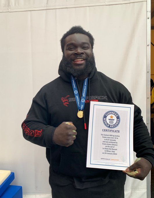 Belgian-based Ghanaian athlete sets new Guinness World Record 