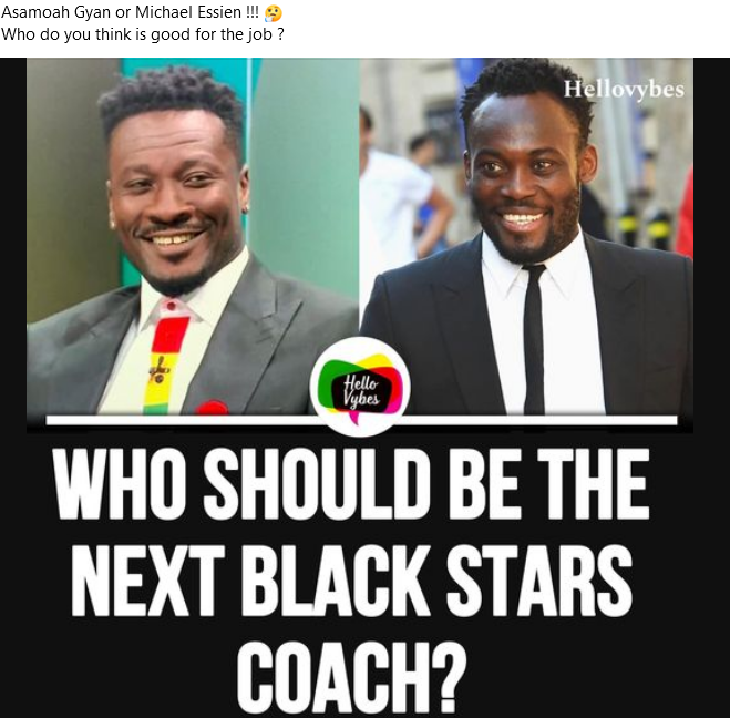 Ghanaians call for Asamoah Gyan, Essien, and Appiah to replace sacked Hughton after AFCON23 exit