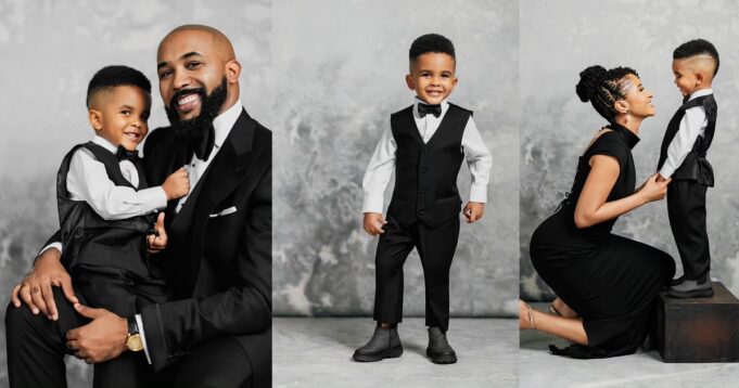 Adesua Etomi-Wellington and Banky W shower love on son as he turns three