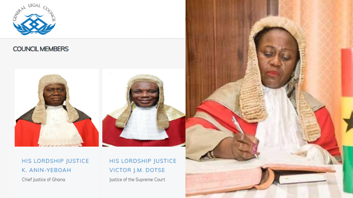 Justice Anin-Yeboah (Chief Justice): GLC yet to update website with information of current members