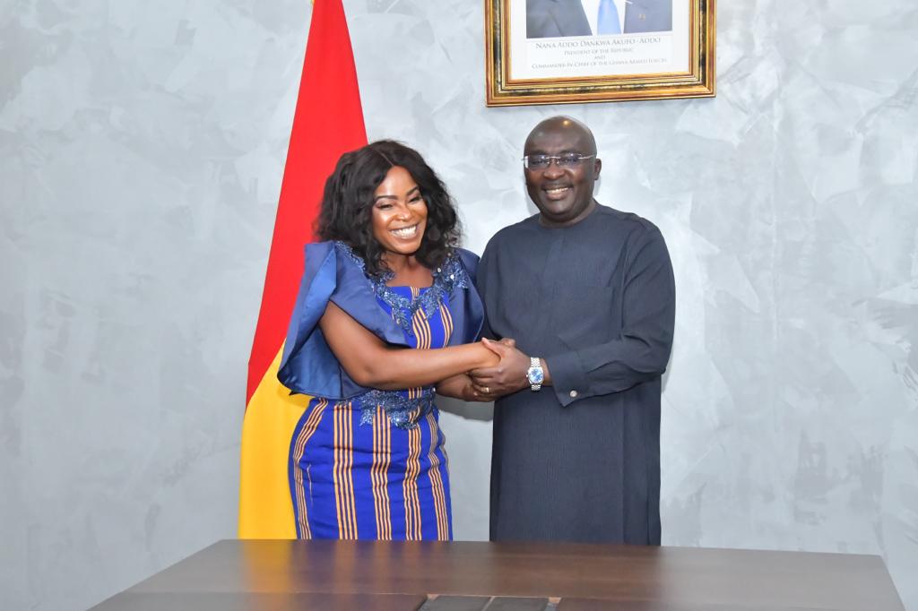 Chef Faila Abdul Razak, pays Bawumia a visit at Jubilee House