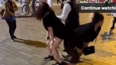Watch how two white women twerked on Ghanaian pastor in the streets of London