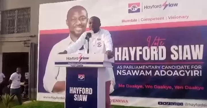 NPP Primaries stir tension in Nsawam Adoagyiri following defacement of Hayford Siaw’s posters