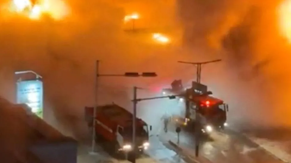 Six people killed as gas tanker explodes following an accident