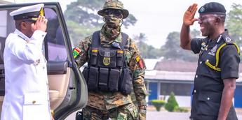 Outgoing Chief of Defense Staff expresses gratitude to IGP Dampare, police for unprecedented guard of honor parade