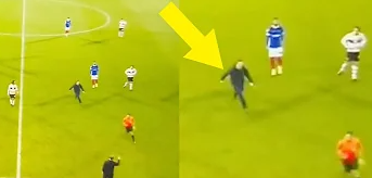 Pitch invader chases referee after he awarded penalty in Port Vale-Portsmouth match