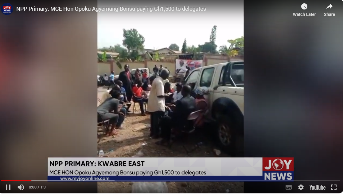 Kwabre East Opoku Agyemang Bonsu allegedly gives delegates GH¢1,500