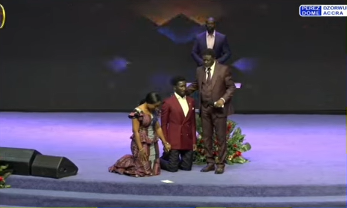 Watch as Bishop Agyinasare prays for Cheddar