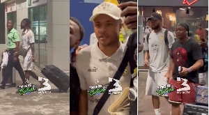 Video: See how Abedi Pele welcomed his boys, Dede and Jordan, at the airport after AFCON exit