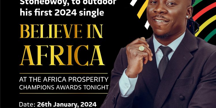 Stonebwoy set to unveil new song at Africa Prosperity Champions Awards