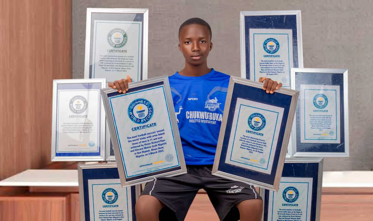 Meet Nigerian teenager with 8 Guinness World Records certificates