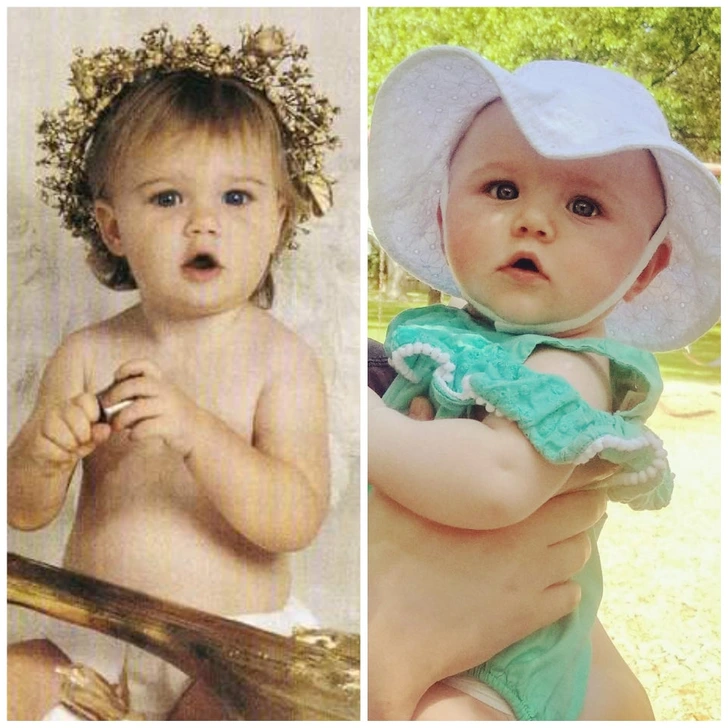 Children with uncanny resemblance with their parents