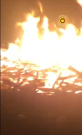 VIDEO: ECG high tension pole at Pra Junction burns