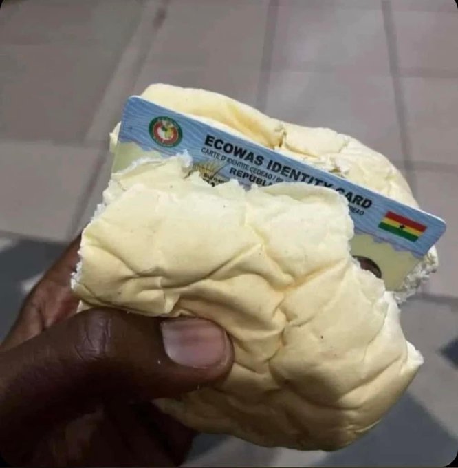 Netizen shares “Ghanacard-wich” he would eat for breakfast if Bawumia becomes president