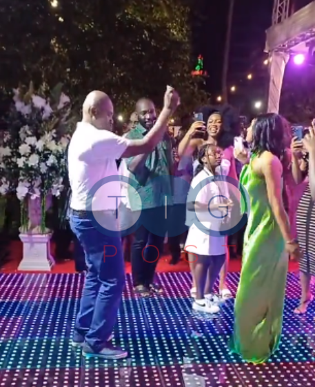 Video: Ken Agyapong boogies, winds his waist at wife’s birthday party