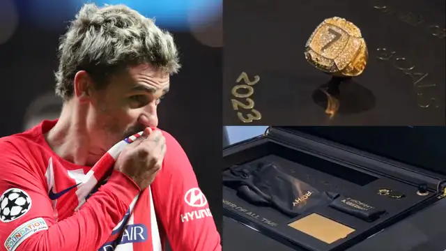 VIDEO: Memphis Depay gifts diamond-encrusted NBA-esque ring to Antoine Griezmann