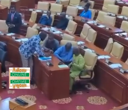 VIDEO: Drama in Parliament as Kyei-Mensah-Bonsu refuses to take his original seat
