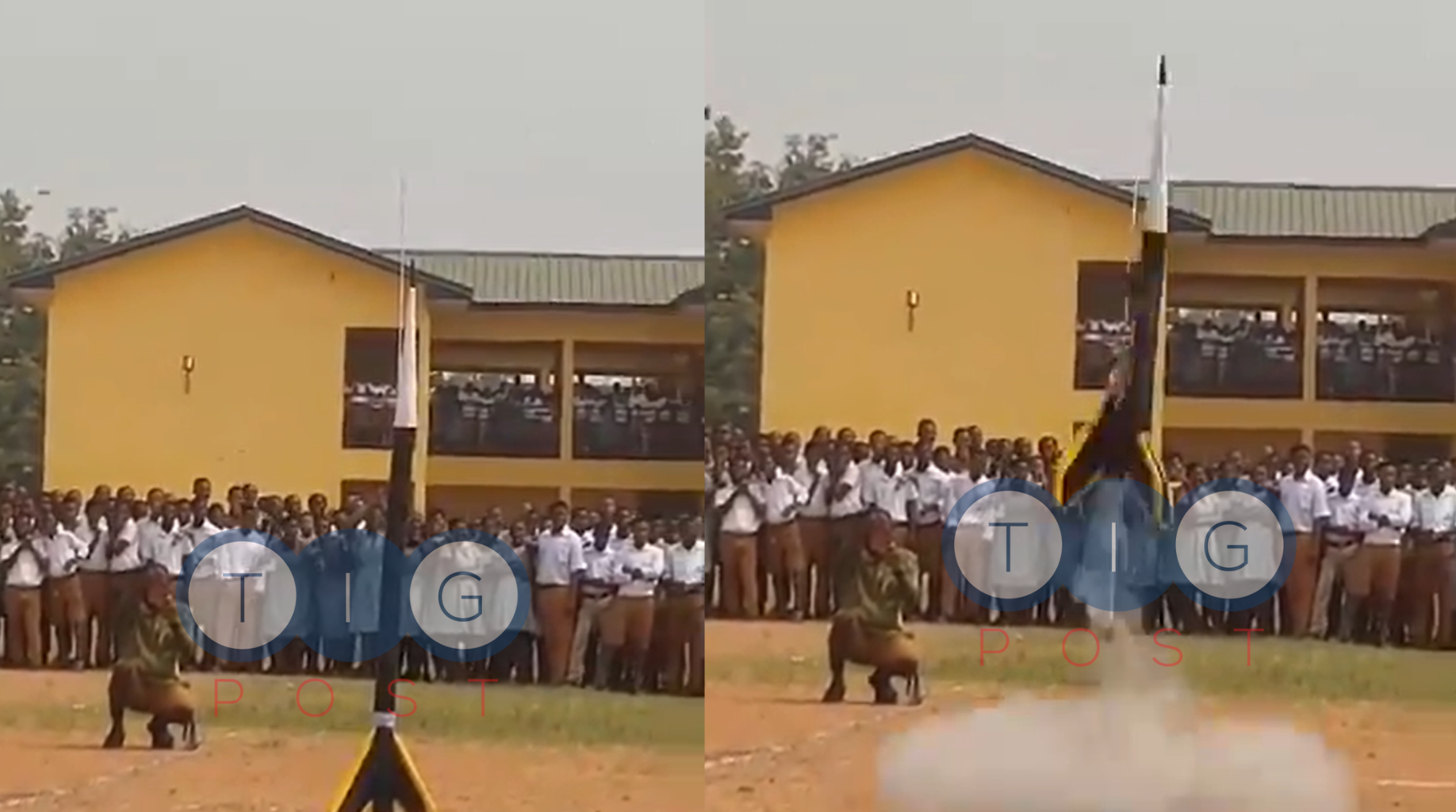 Watch SHS in Ashanti Region launch newly developed rocket