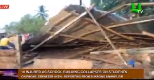 10 injured as school building collapses on students