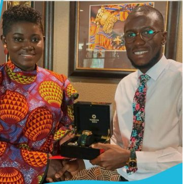 Afua Asantewaa receives customized watch from Warrior King Watches