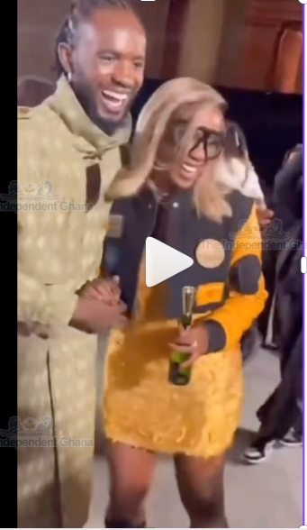 Video: Tiwa Savage congratulates Black Sherif as he takes London Fashion Week by storm