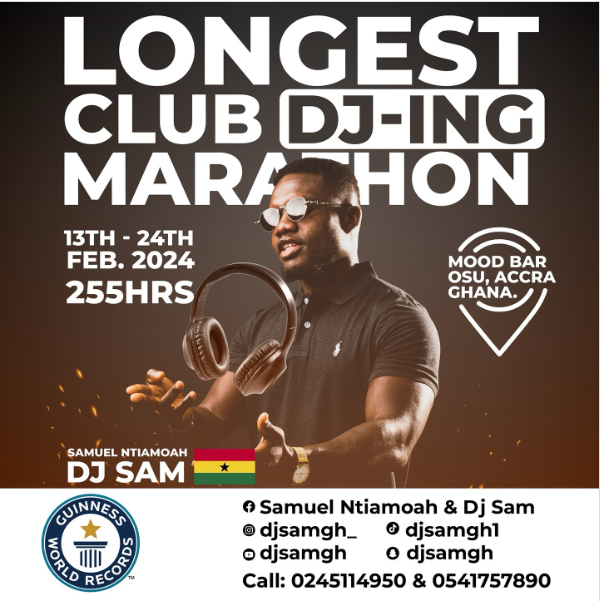 DJ Sam attempts 11-day djing at GWR