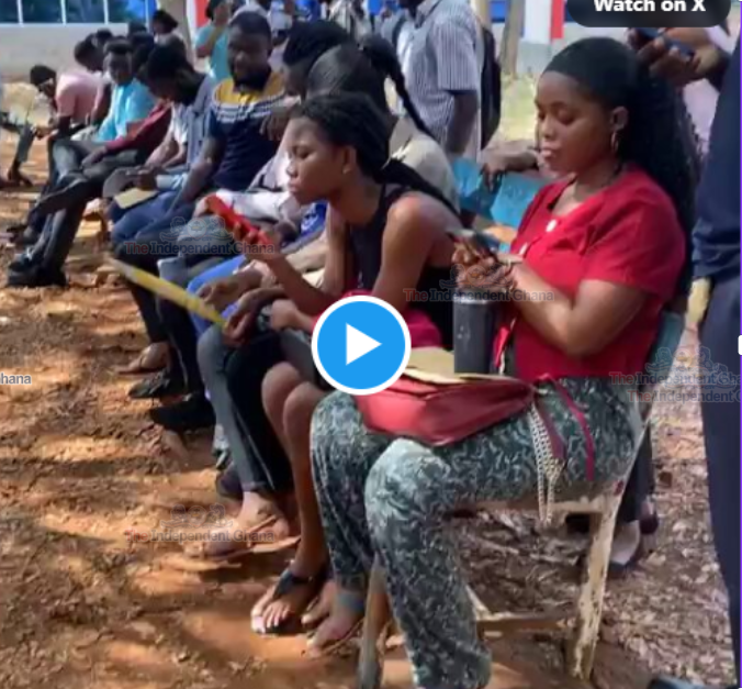 Video: Some NSS personnel at Legon Presec waiting for validation approval
