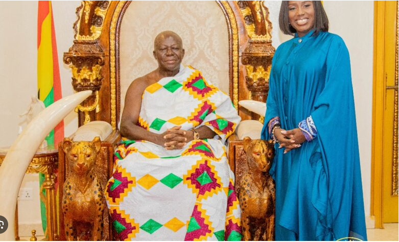 What happened when Diana Hamilton visited Asantehene at Manhyia Palace