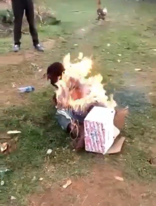 Woman accused of witchcraft set ablaze