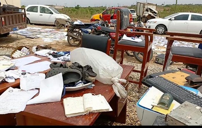 Gomoa Okyereko police station’s roofing sheet ripped off by rain