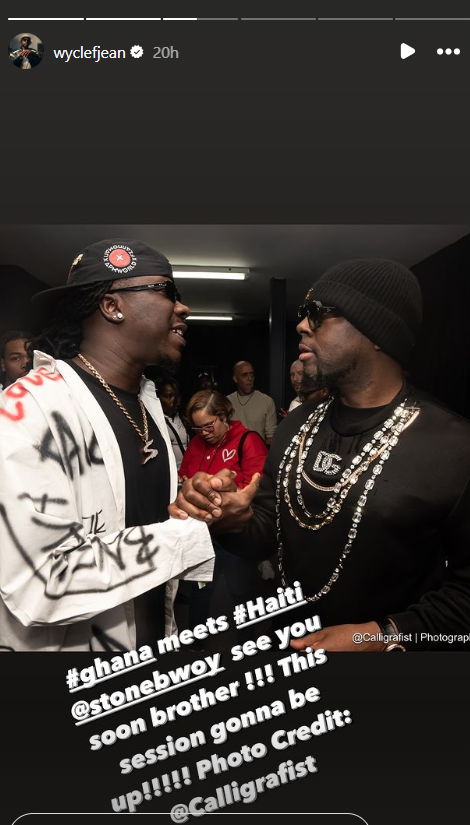 Video: Stonebwoy meets Wyclef Jean